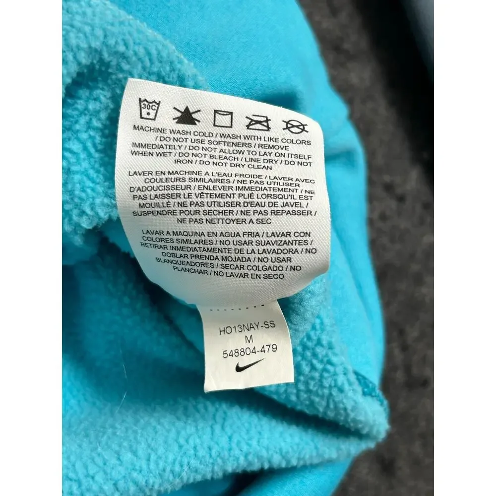 Nike‎ Therma-Fit Fleece Hoodie Sweatshirt Women's Size Medium 548804-479 Blue
